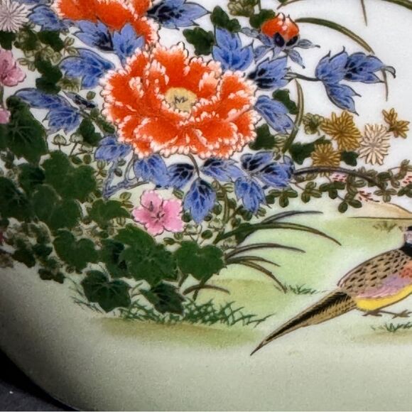 Vintage JGI Shaddy Mino Floral and Bird Design Porcelain Vase [Item 0124] - Picture 3 of 7